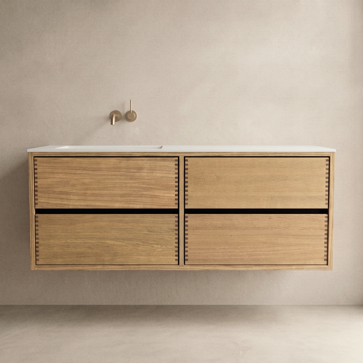 Nr. 4904 Snedker badmøbel 140 cm VENSTRE