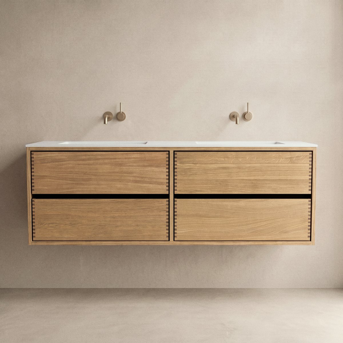 Nr. 4907 Snedker badmøbel 160 cm DOBBELTVASK