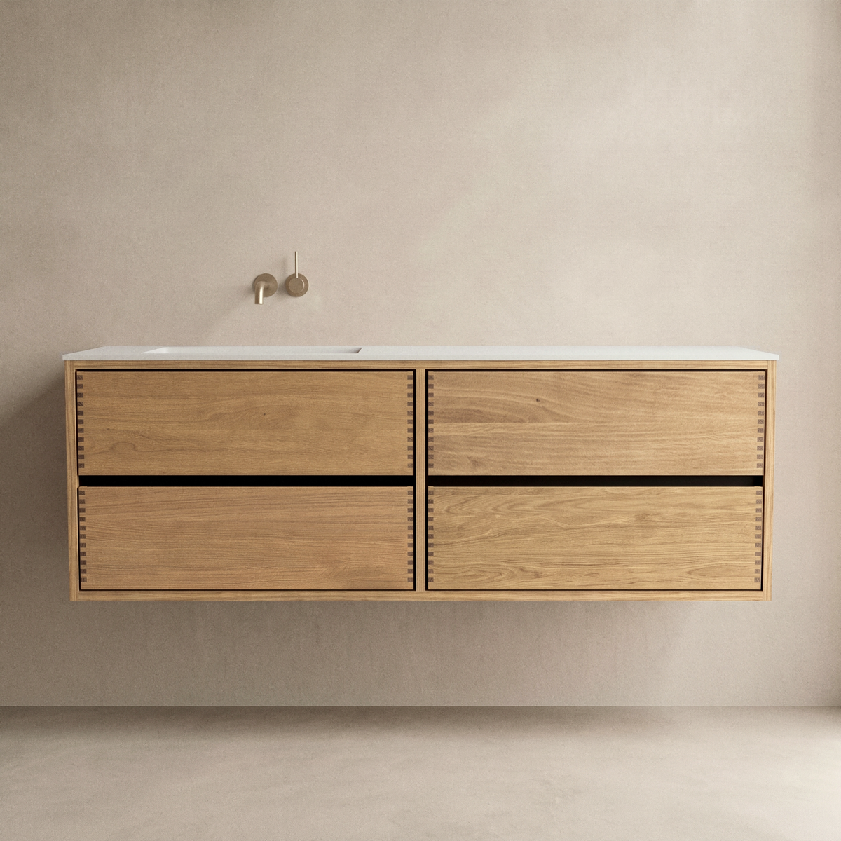 Nr. 4908 Snedker badmøbel 160 cm VENSTRE