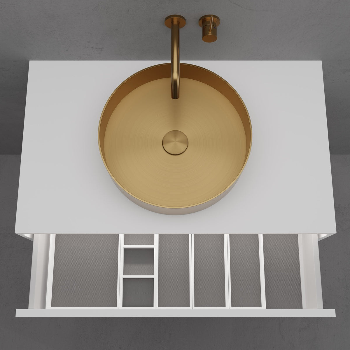 Scandtap S800 badmøbel i Solid Surface