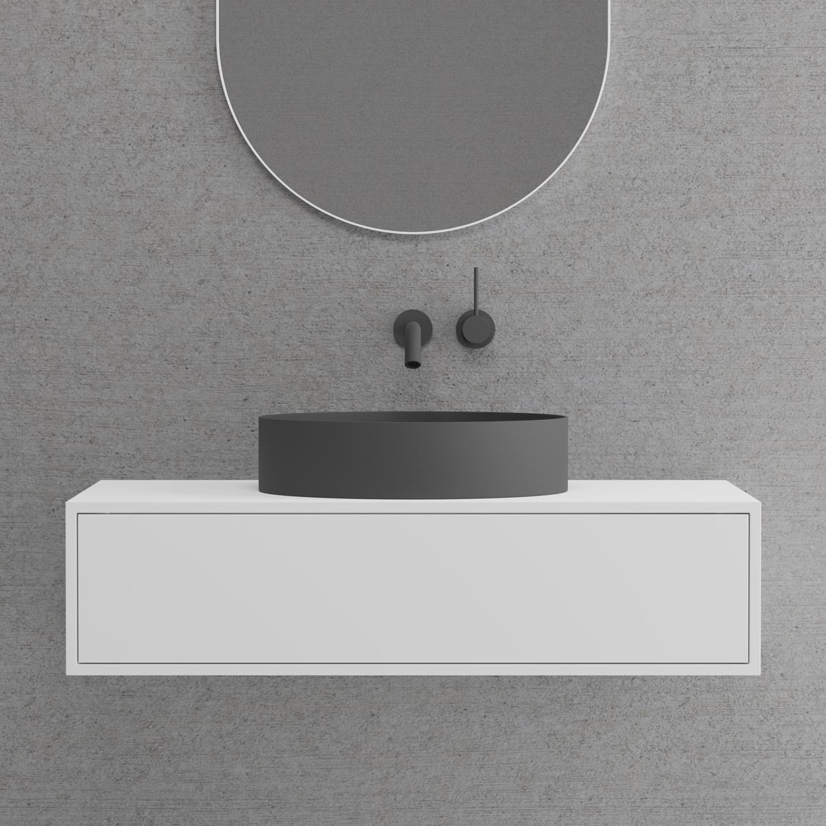 Scandtap S800 badmøbel i Solid Surface