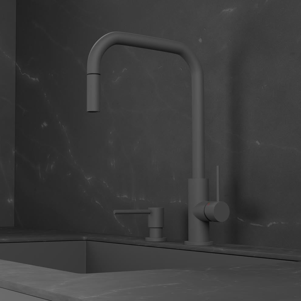 Scandtap Steel Accent Square køkkenarmatur