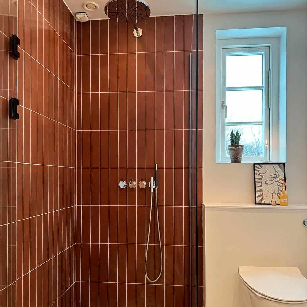 Lissabon flisen i farven Terracotta