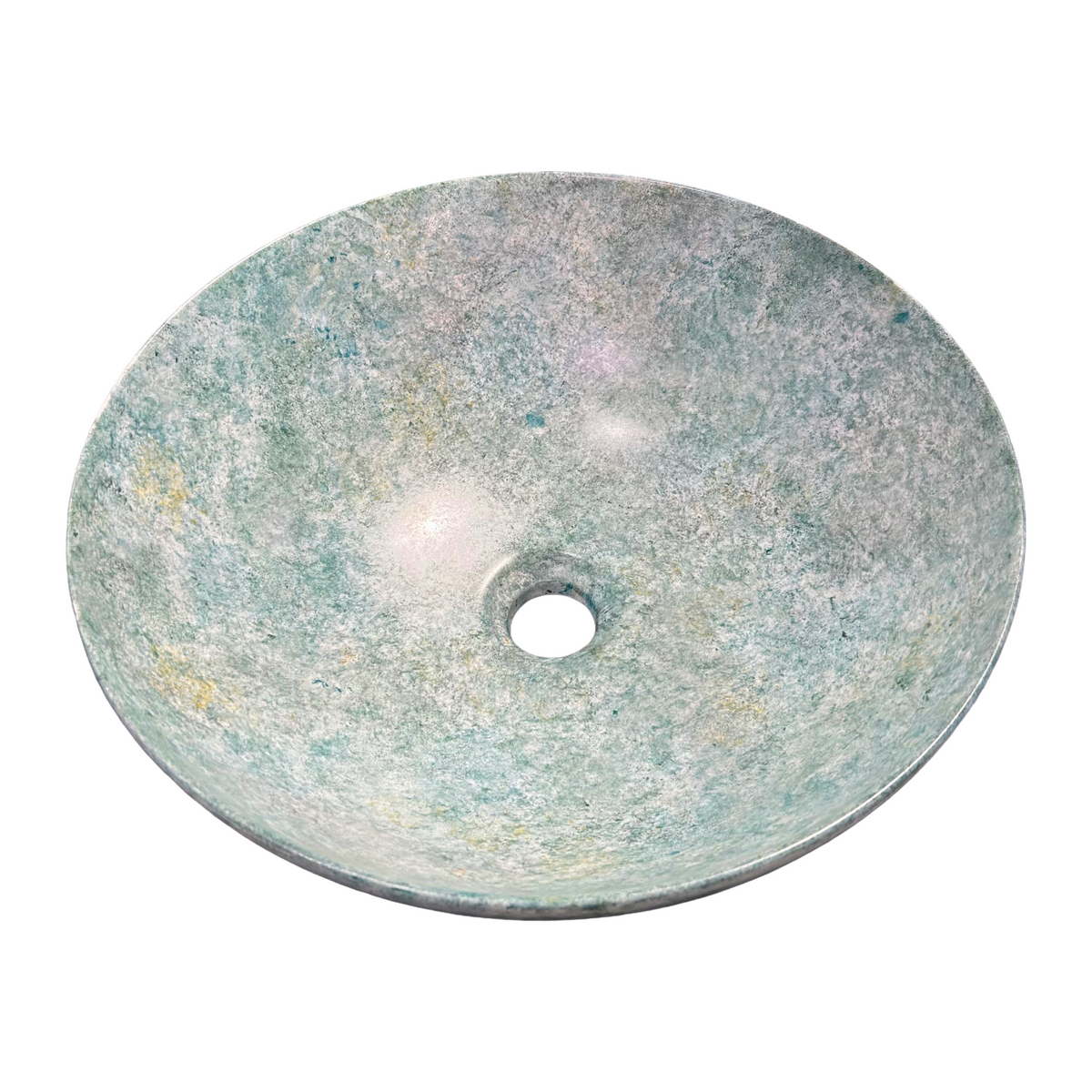 Udstillingsmodel - LAVABO Bordstående Porcelænsvask Marmorlook - Ø: 40 cm