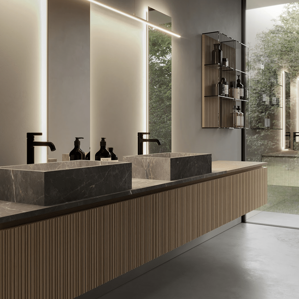 Slide marmorvask i farven Grigio Collemandina
