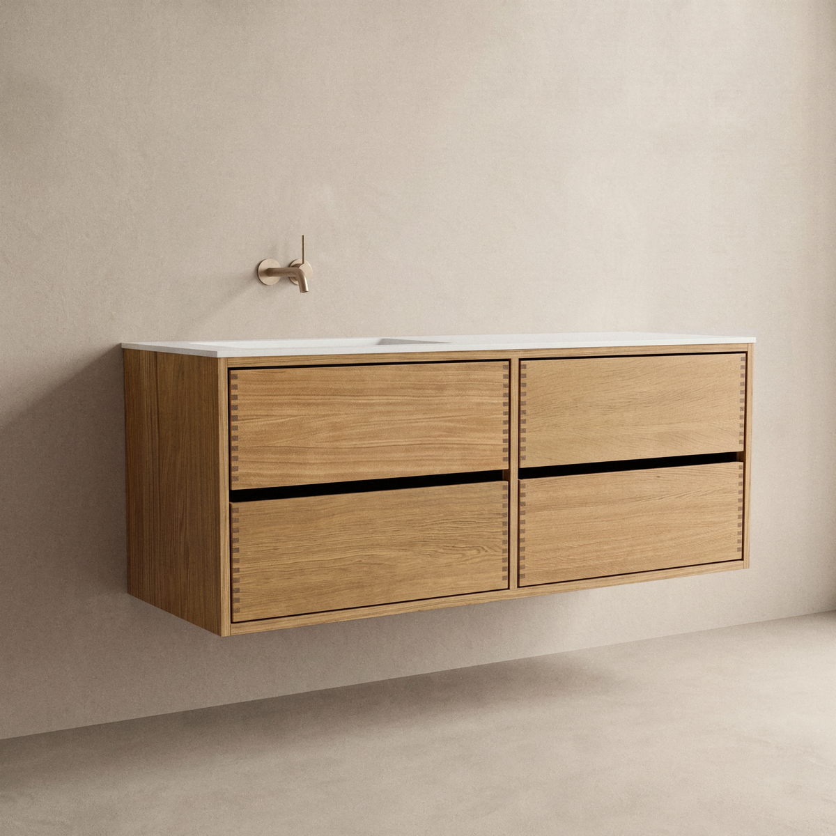 Nr. 4904 Snedker badmøbel 140 cm VENSTRE