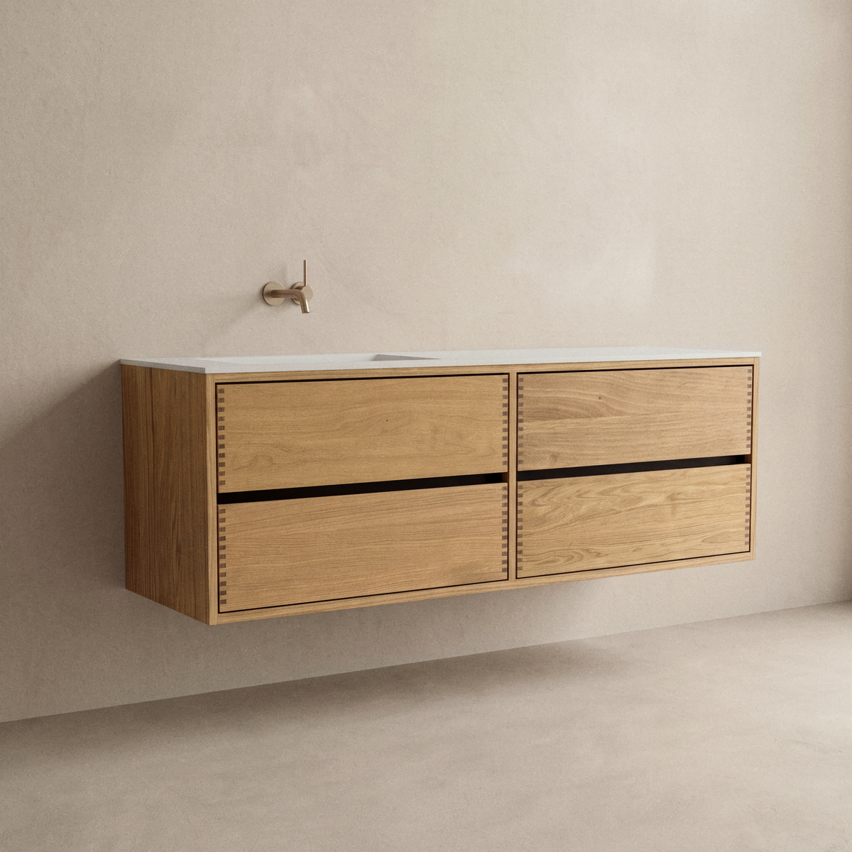 Nr. 4908 Snedker badmøbel 160 cm VENSTRE