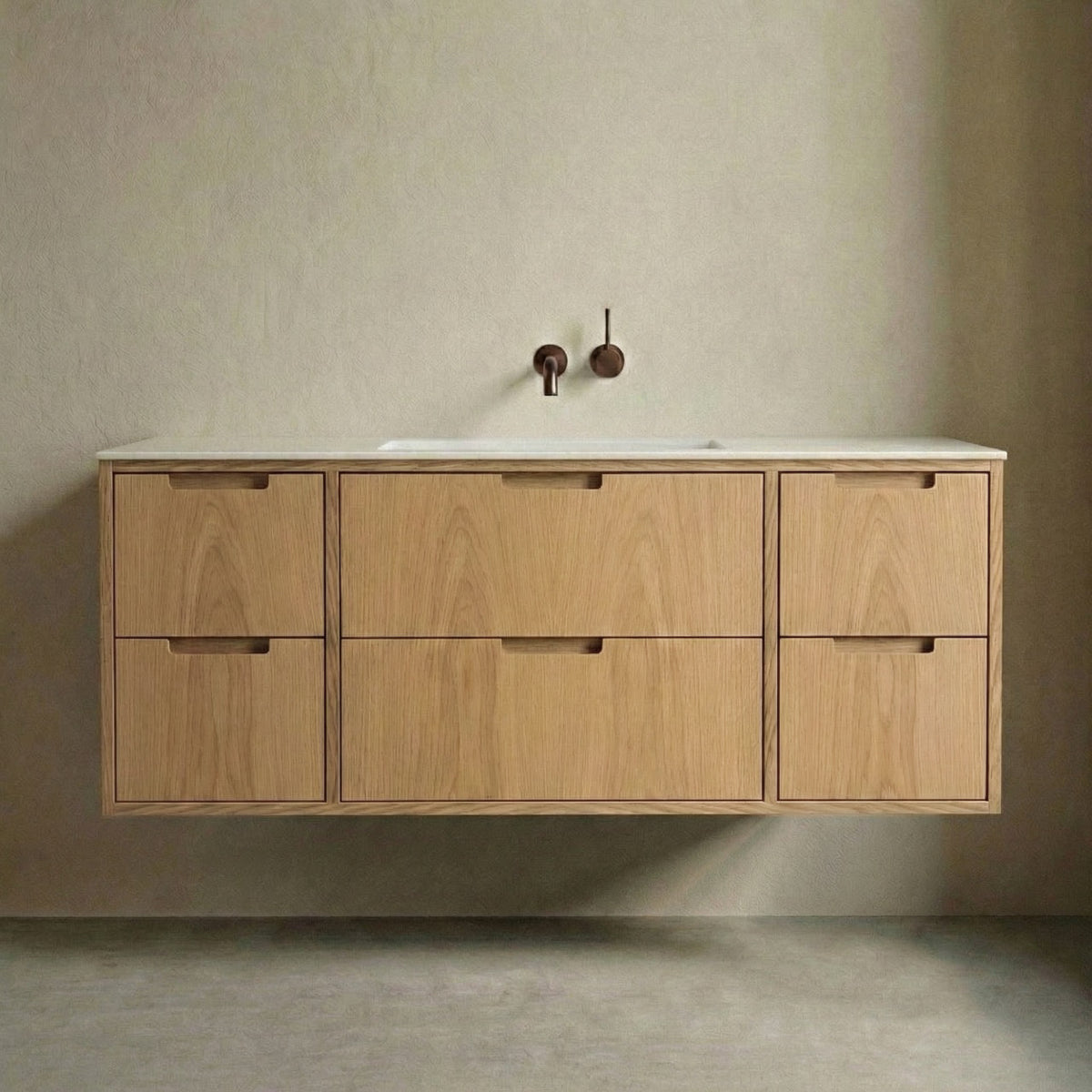 ALMA 3915 Snedker Badmøbel - Eg Naturolieret - 140 x 50 cm