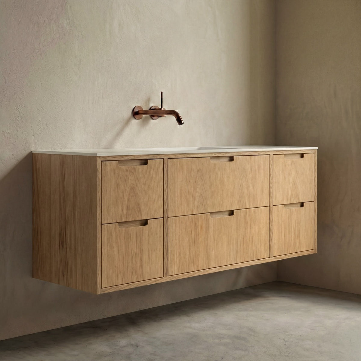 ALMA 3915 Snedker Badmøbel - Eg Naturolieret - 140 x 50 cm