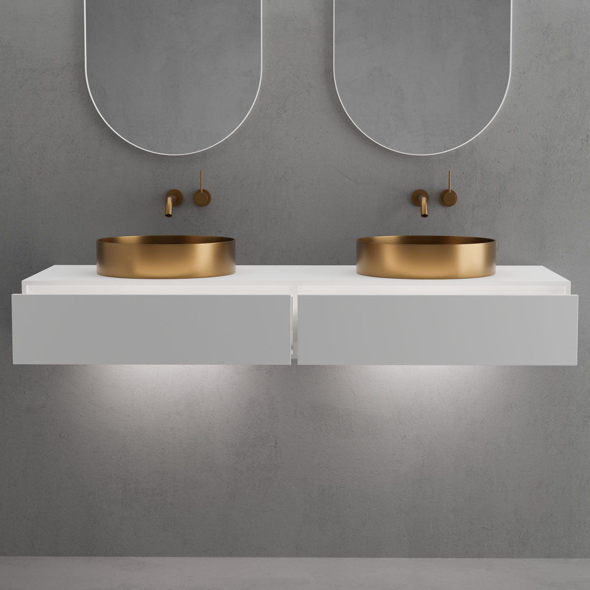Scandtap S1400 badmøbel i Solid Surface