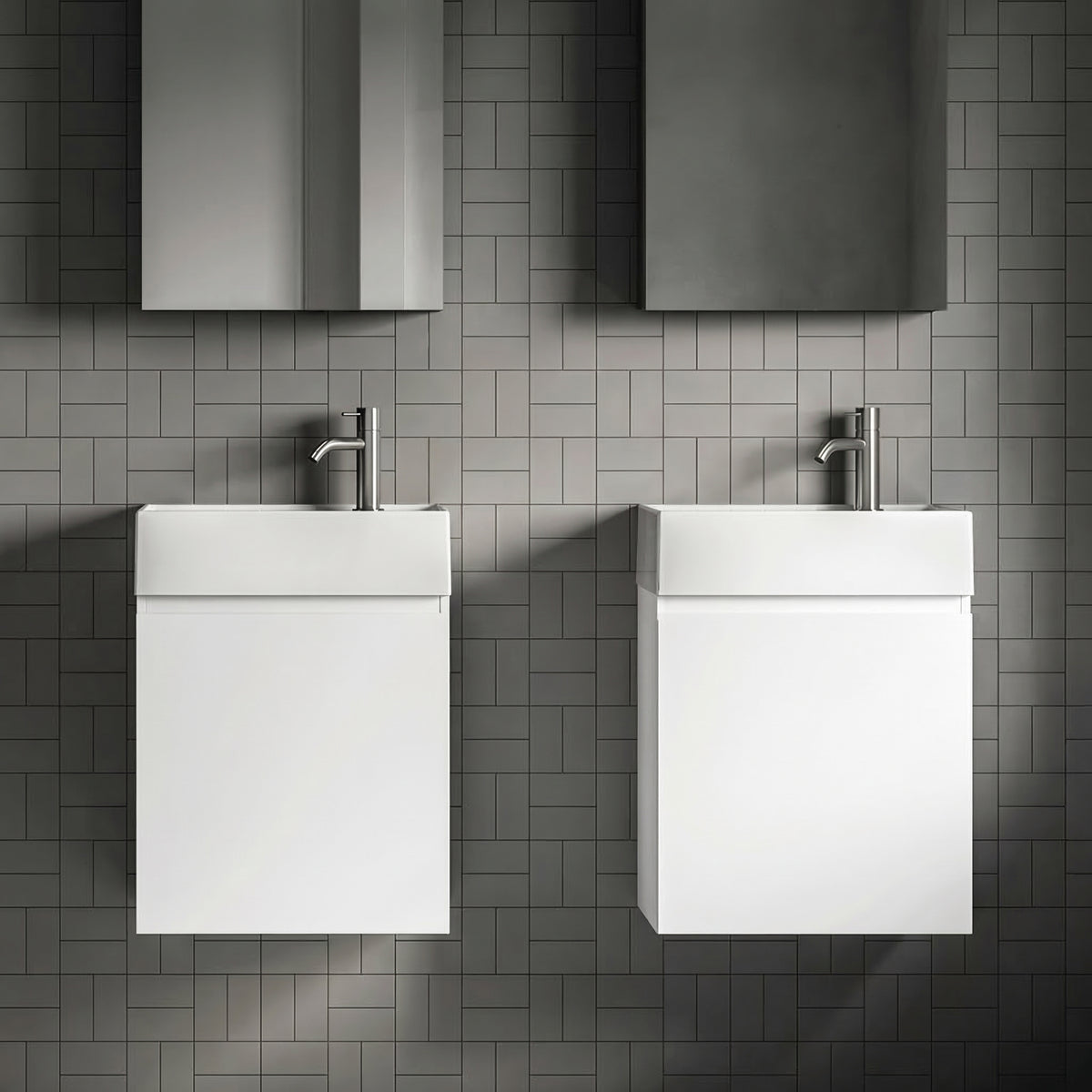 Milano Neve 45cm Pakketilbud - Scandtap, Spejlskab & Badmøbel