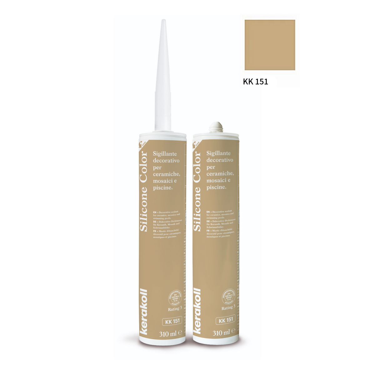 Kerakoll silikone / gummifuge Color i 50 farver