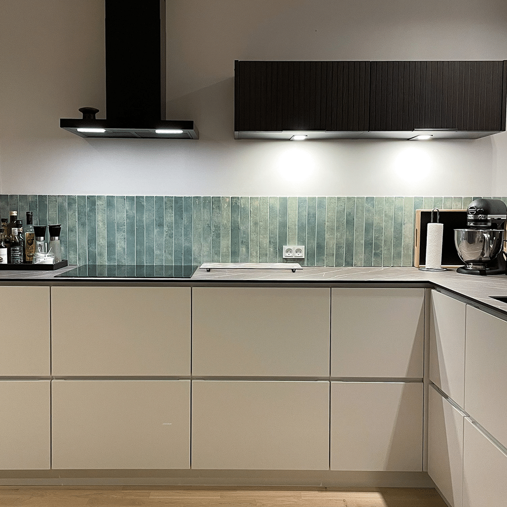 Longo flisen i farven Acquamarine