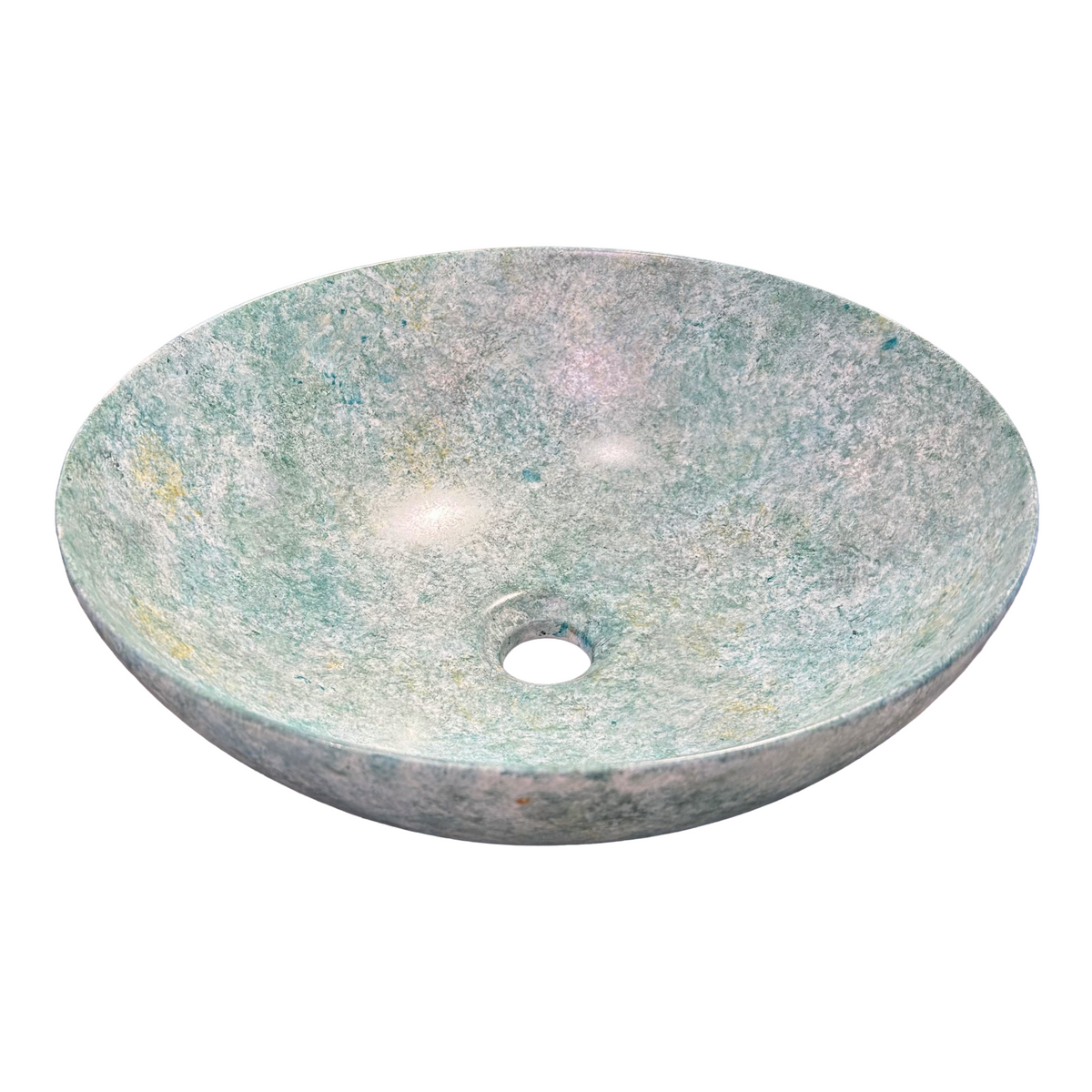 Udstillingsmodel - LAVABO Bordstående Porcelænsvask Marmorlook - Ø: 40 cm