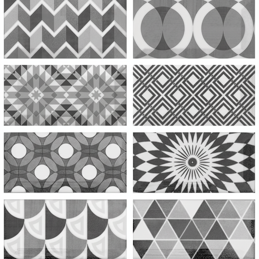 Metro Patchwork - Sort/Hvid