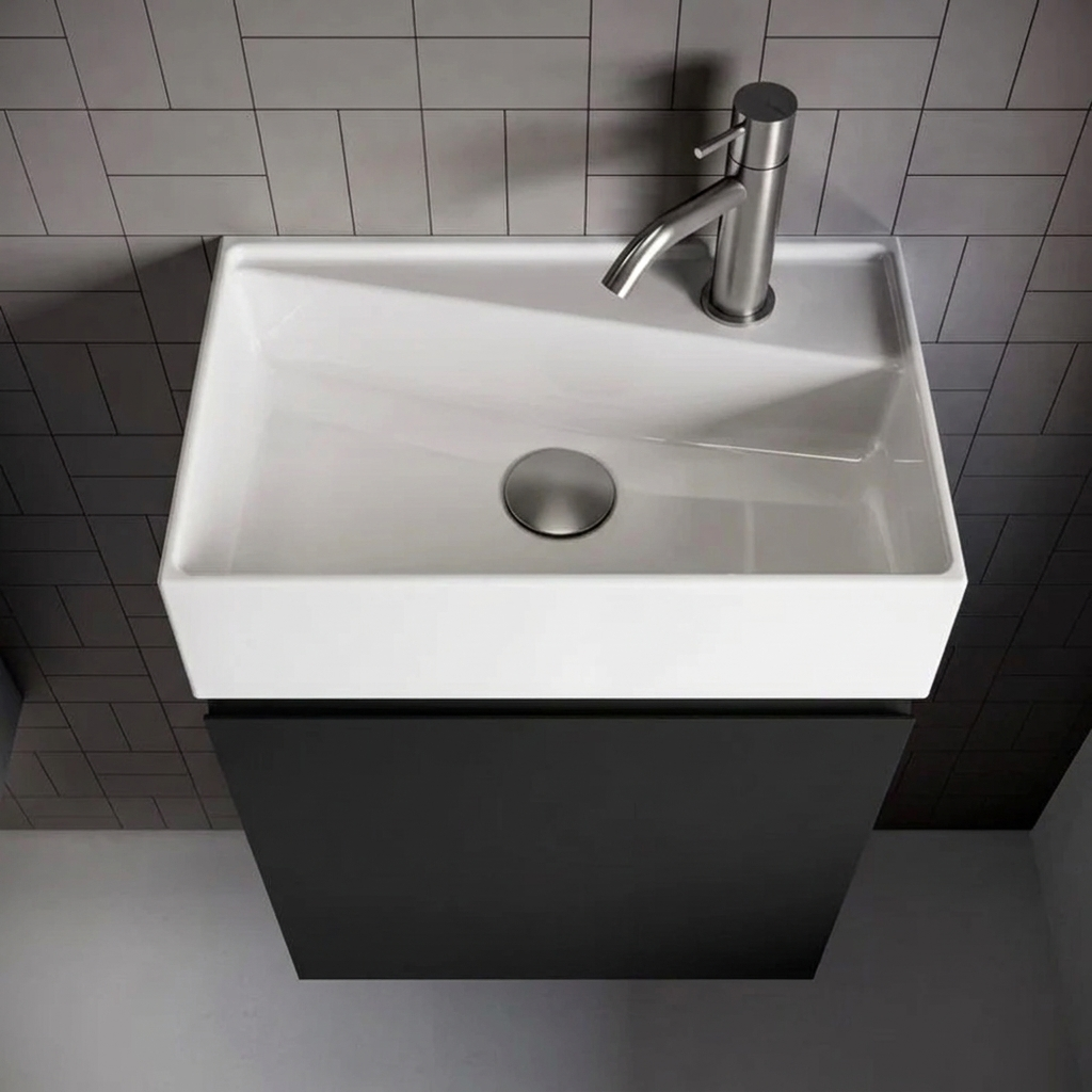 Milano Nero 45cm Pakketilbud - Scandtap, Spejlskab & Badmøbel