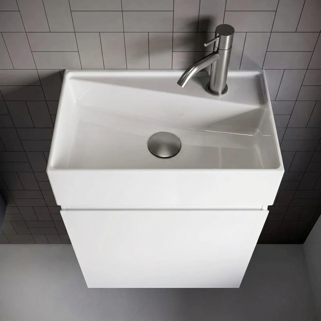 Milano Neve 45cm Pakketilbud - Scandtap, Spejlskab & Badmøbel