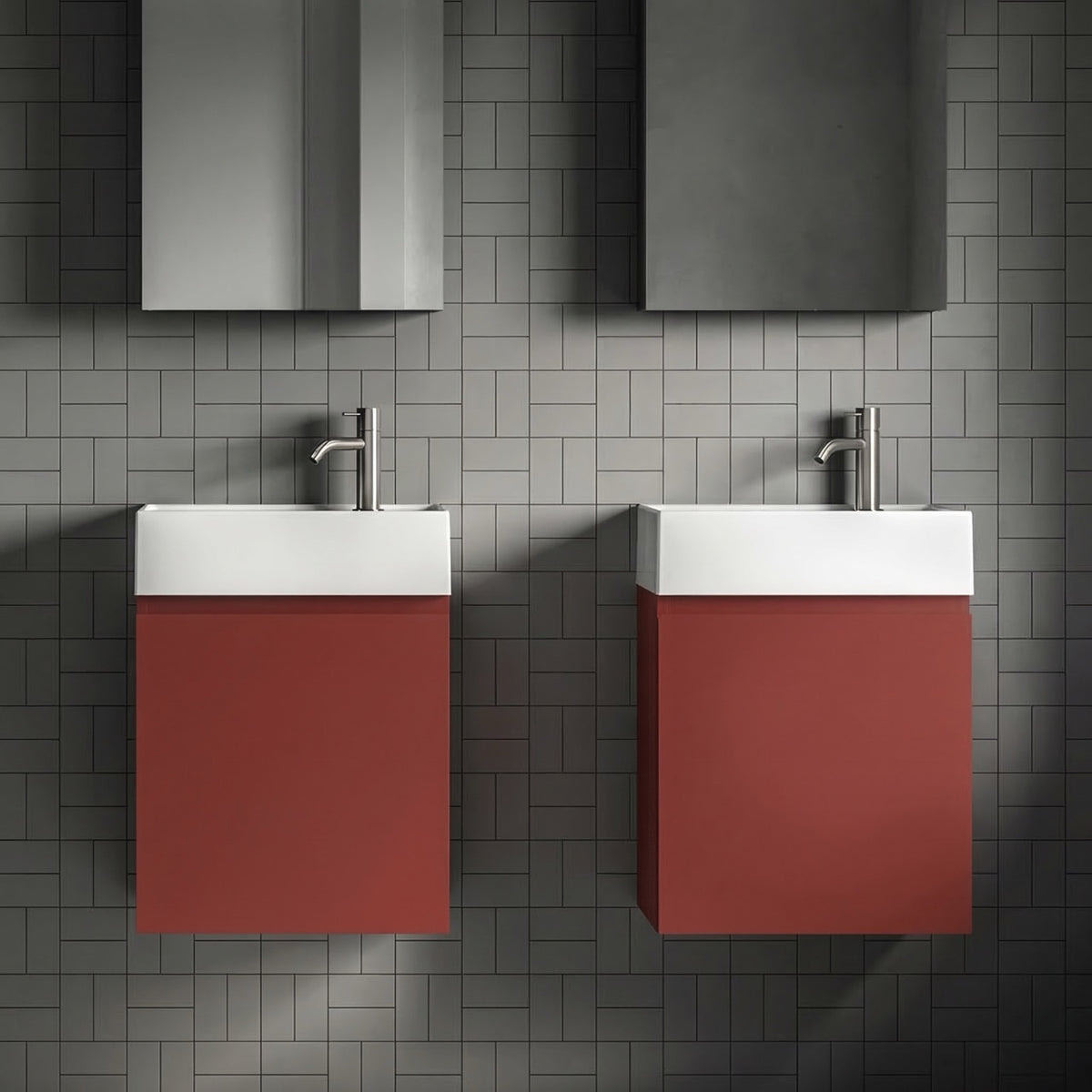 Milano Rosso Cuoio 45cm Pakketilbud - Scandtap, Spejlskab & Badmøbel