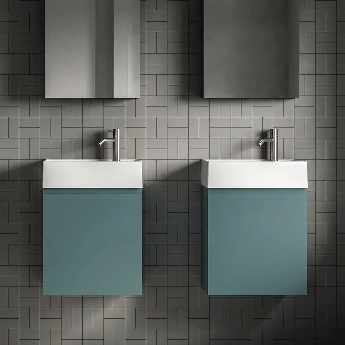 Milano Blu Acciaio 45cm Pakketilbud - Scandtap, Spejlskab & Badmøbel