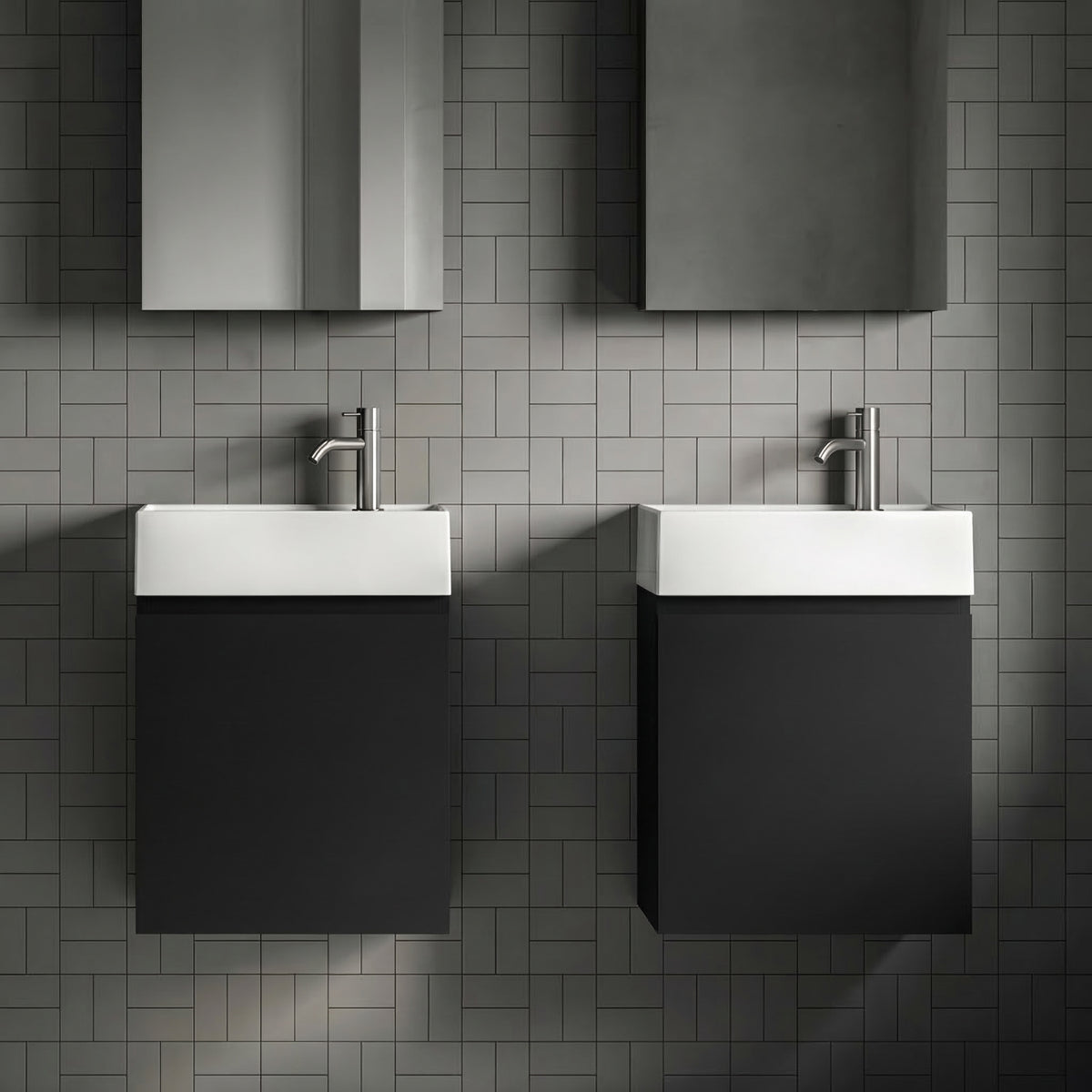 Milano Nero 45cm Pakketilbud - Scandtap, Spejlskab & Badmøbel