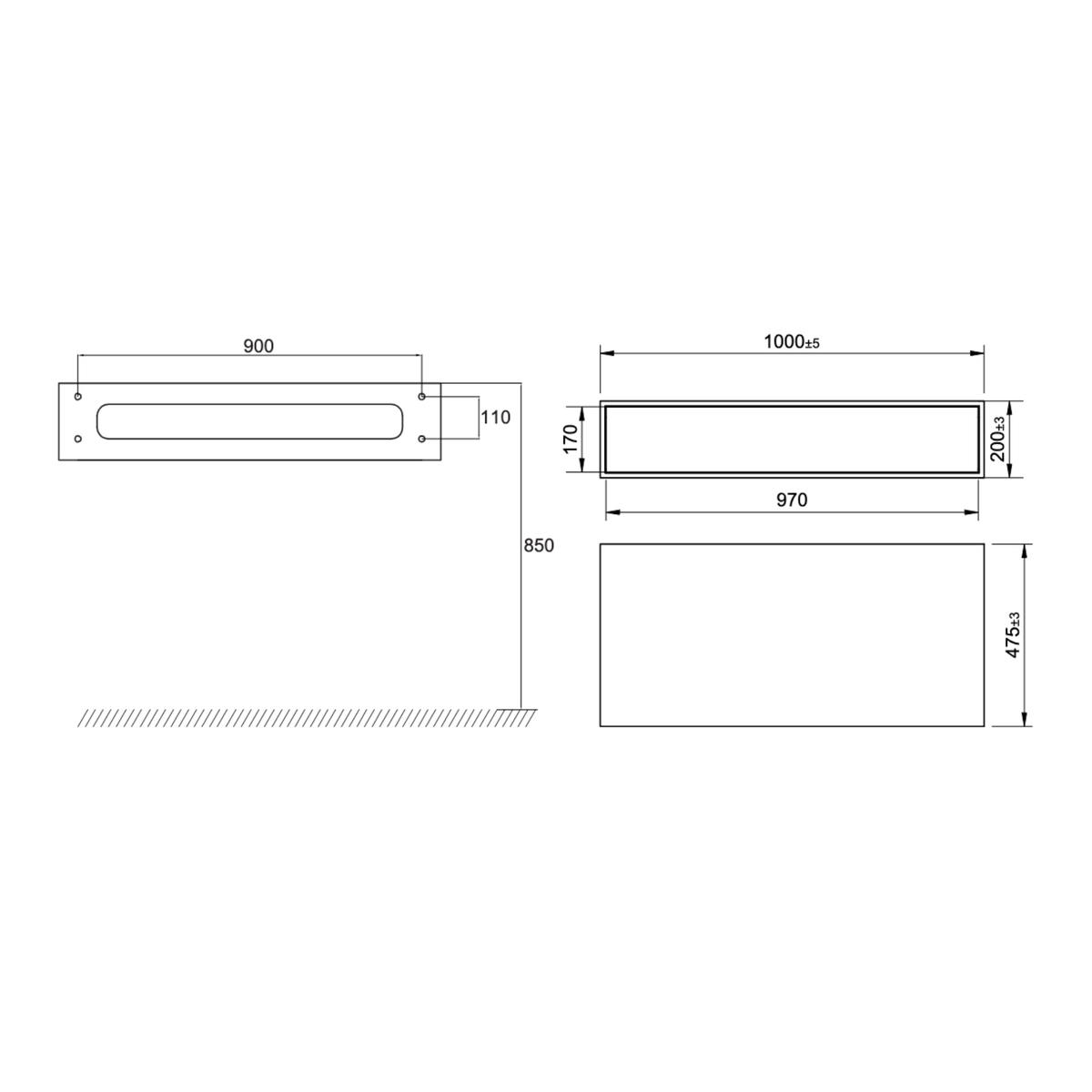 Scandtap S1000 badmøbel i Solid Surface