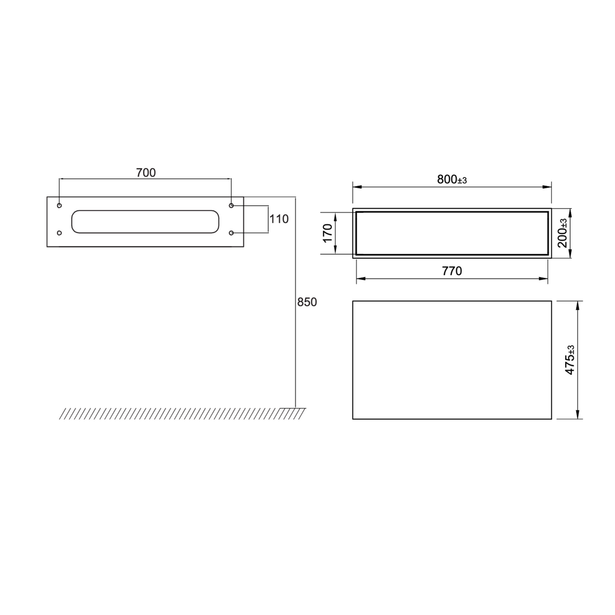 Scandtap S800 badmøbel i Solid Surface
