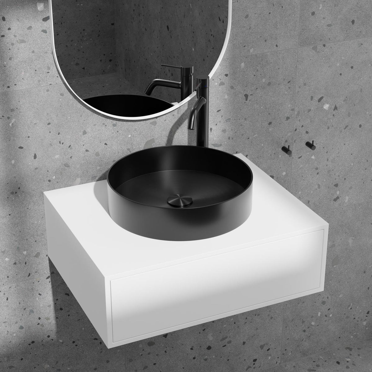 Scandtap S600 badmøbel i Solid Surface