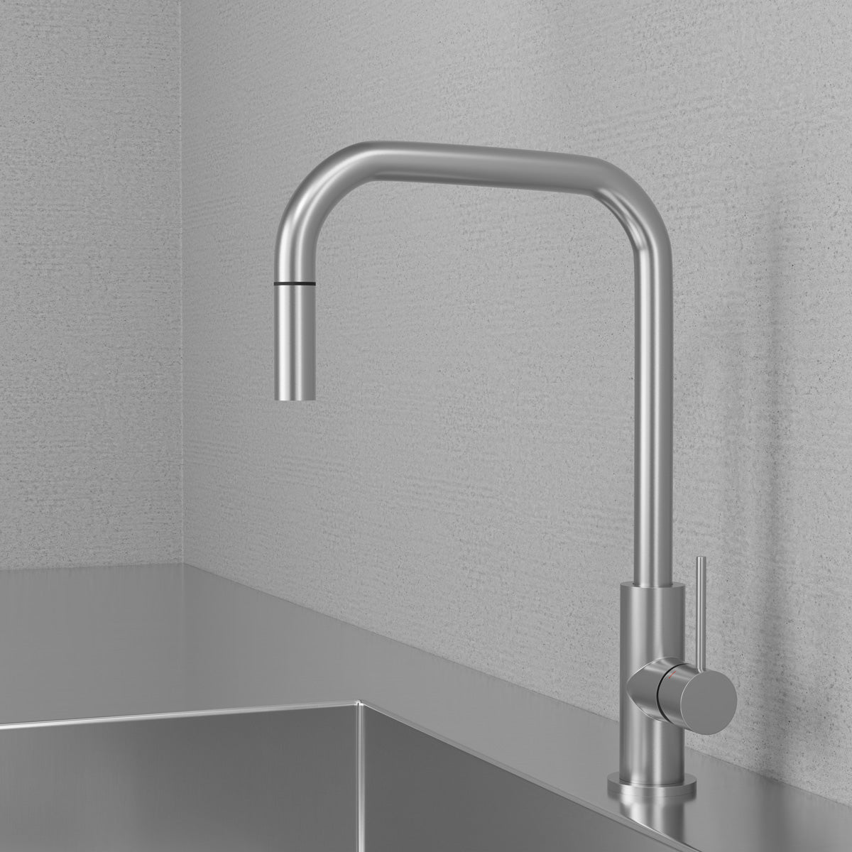 Scandtap Steel Accent Square køkkenarmatur