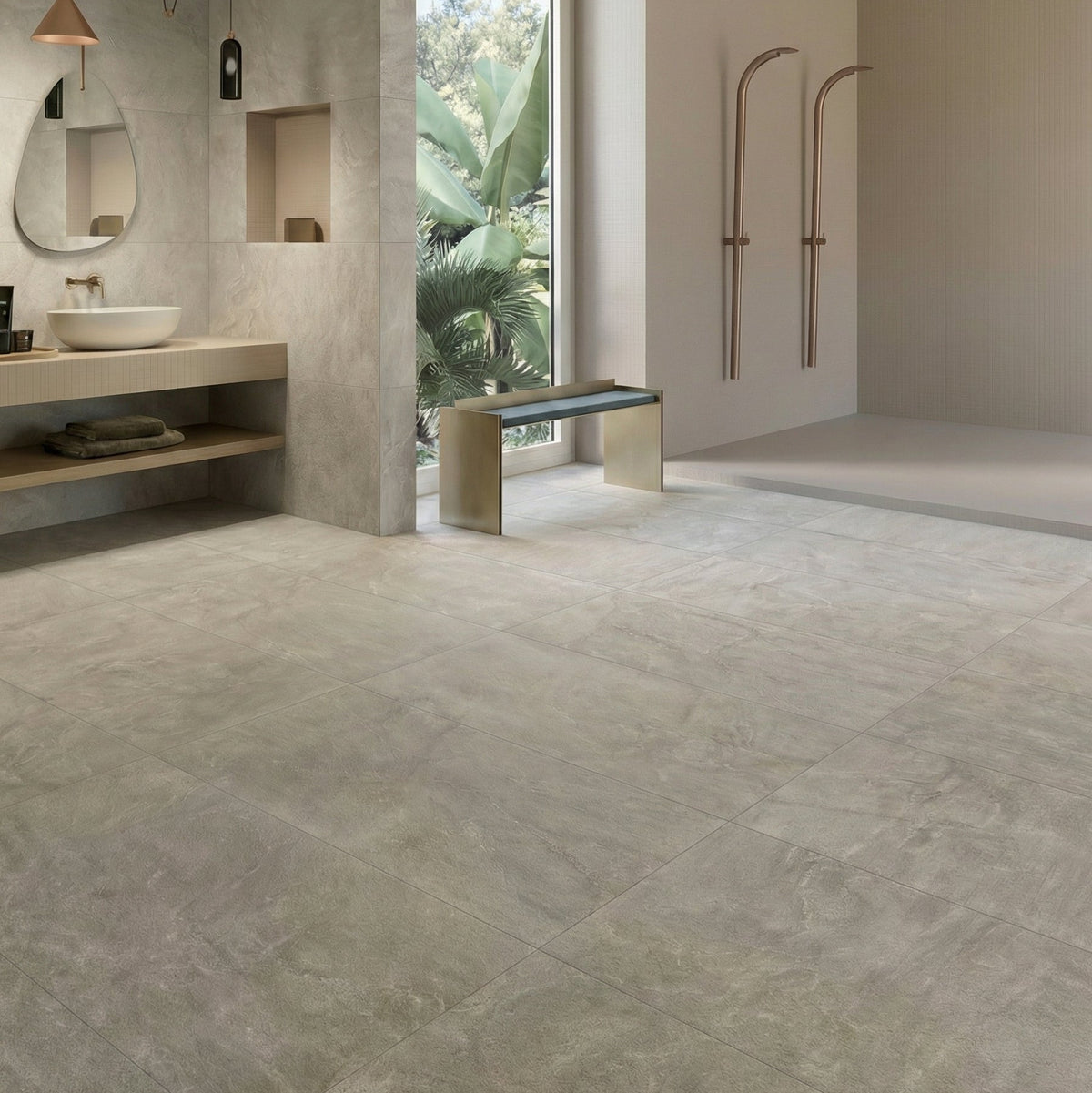 Quartz walnut flise