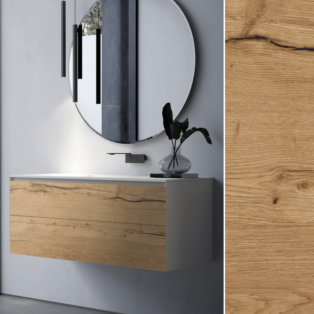 Wood on White Cadore med 2 skuffer